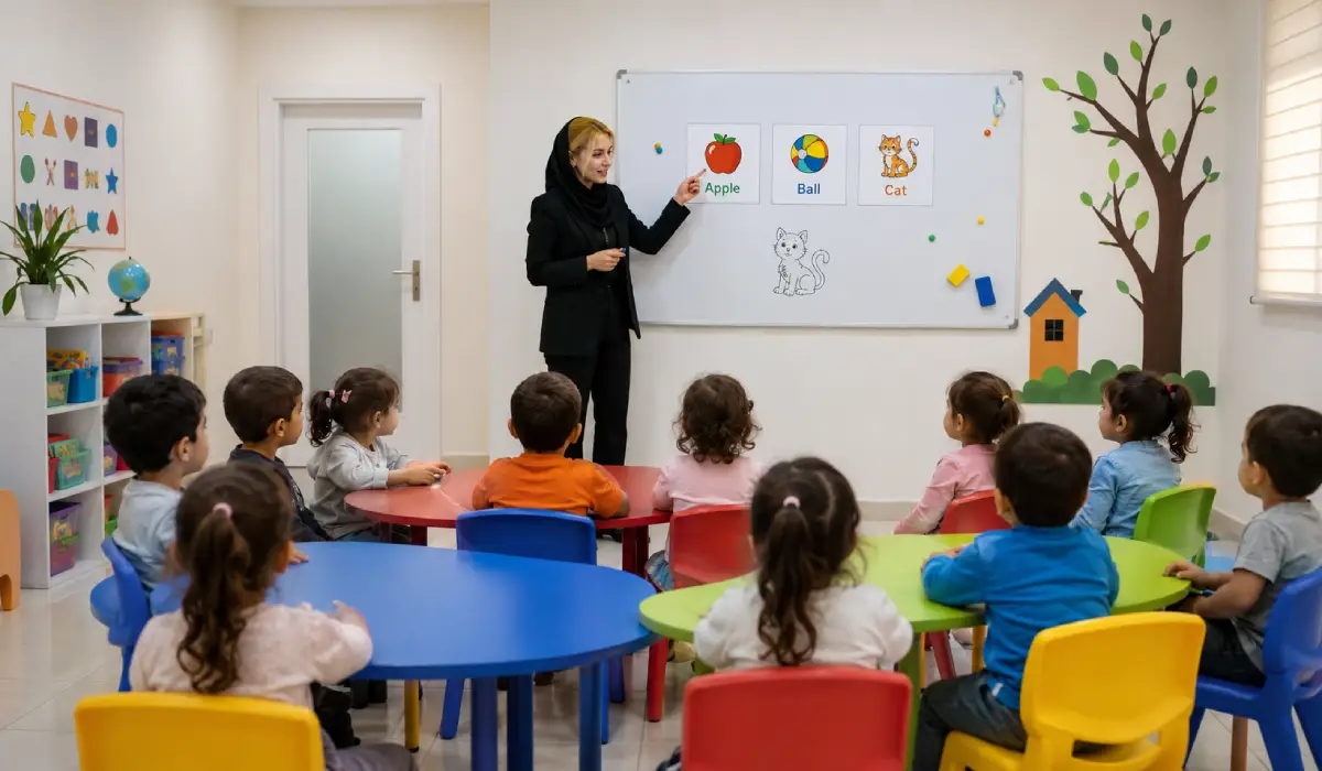 بهترین آموزشگاه زبان کودک 3ساله در غرب تهران